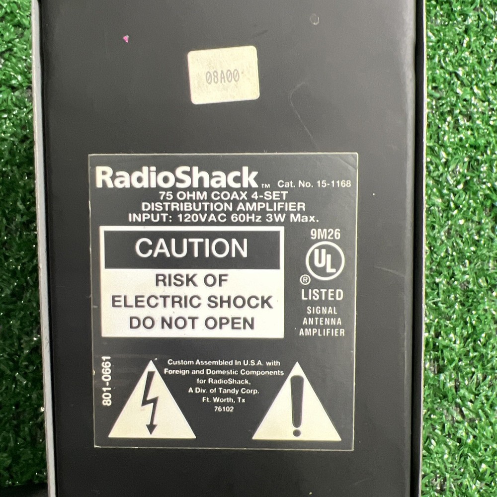 Radio Shack 75 Ohm Coax 4 Set Distribution Amplifier