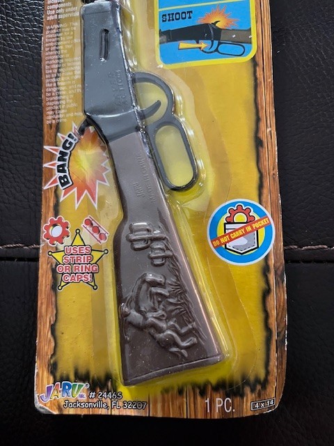 New Jaru Wild West Cap Rifle Die Cast Metal Firing Mechanism 11" Works Sealed