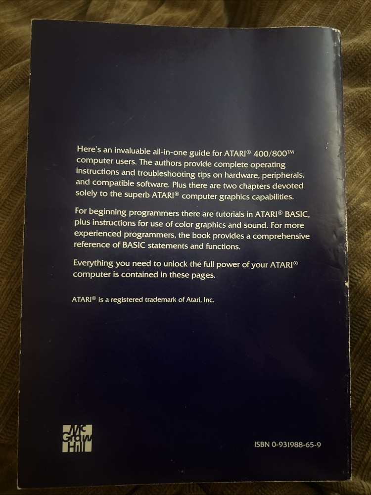 Your ATARI COMPUTER Guide to Atari 400/800 Personal Computers 1982 PB Book