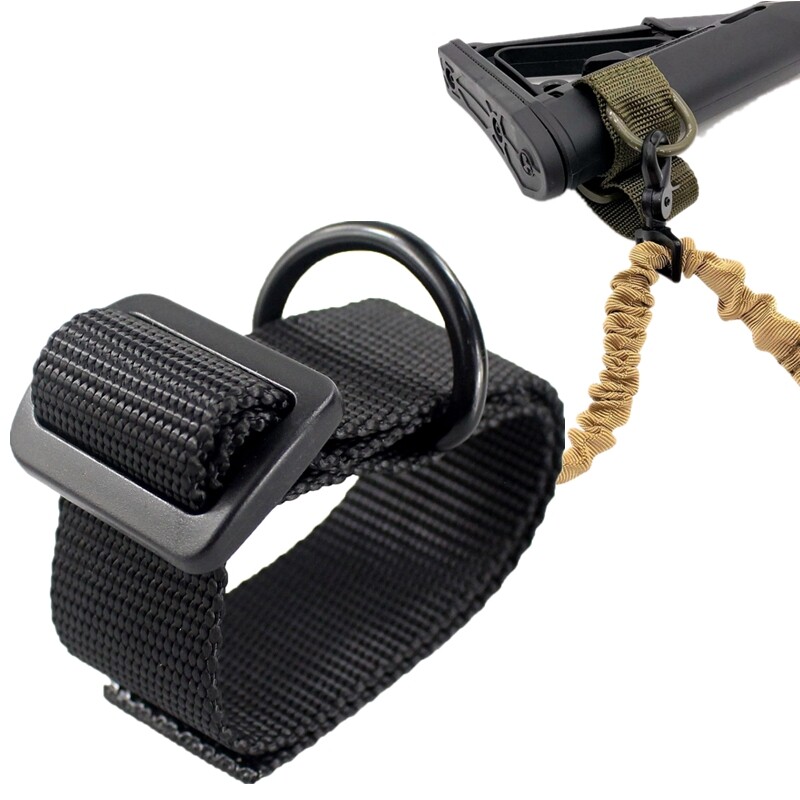 Tactical Adjustable Sling D Ring Loop for Gun Buttstock Carry Strap Butt Stock