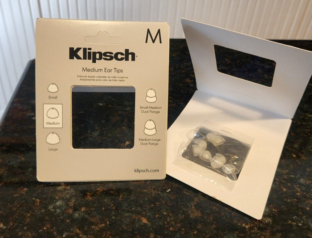 Klipsch Medium Flange Ear Tips - Clear NEW