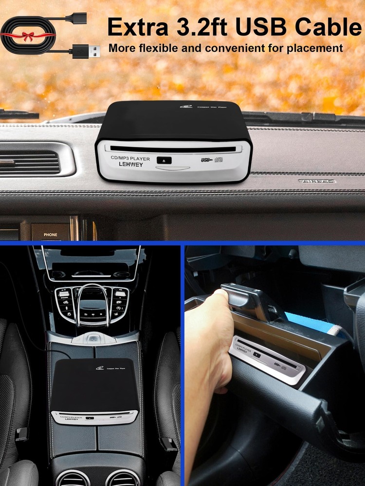 External Universal Cd Player For Car - Portable Cd Player With Extra Usb