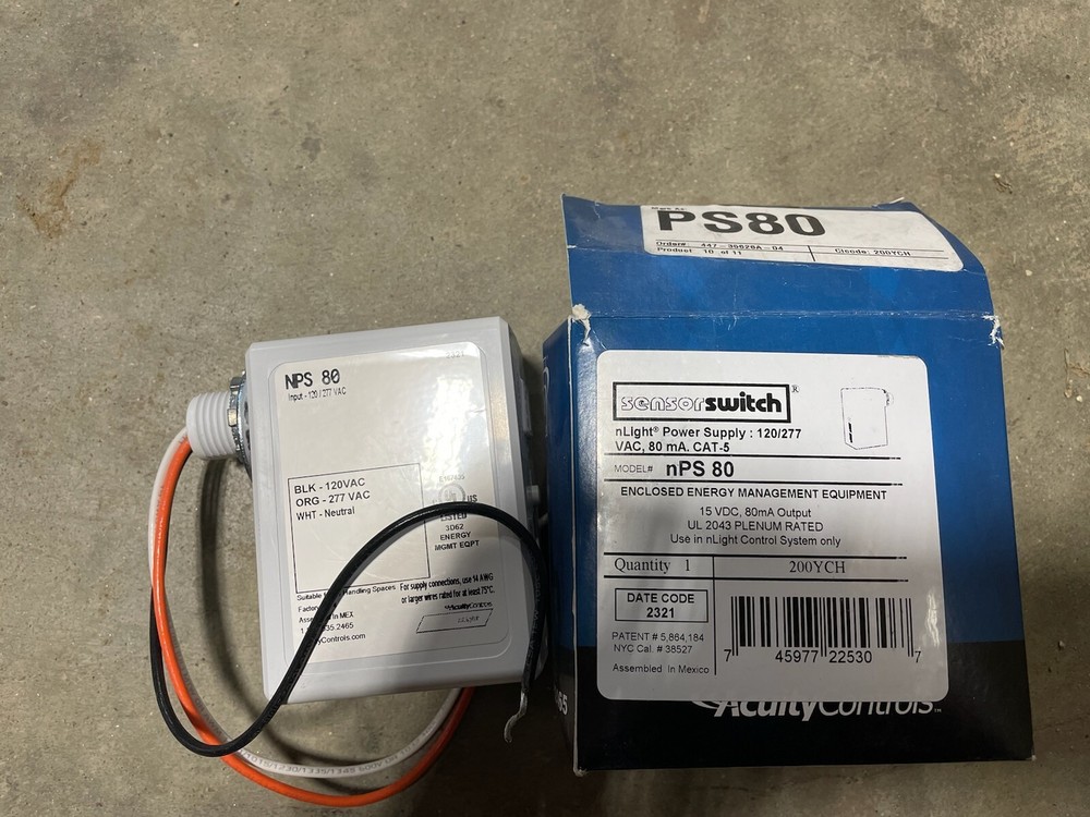 Sensor Switch nPS 80 nLIGHT Occupancy Sensor Power Pack