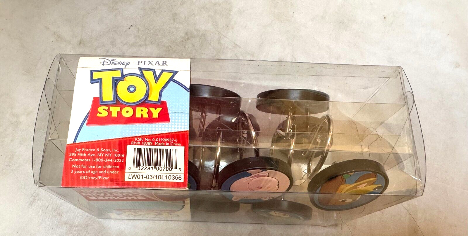 Disney Pixar Toy Story 12 Shower Hooks Buzz Woody Rex Hamm Alien Slinky Dog NEW