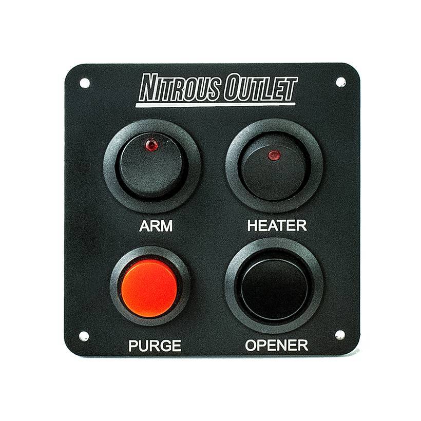 Nitrous Outlet Universal Single Stage Switch Panel - System Arm/Purge/Bottle He