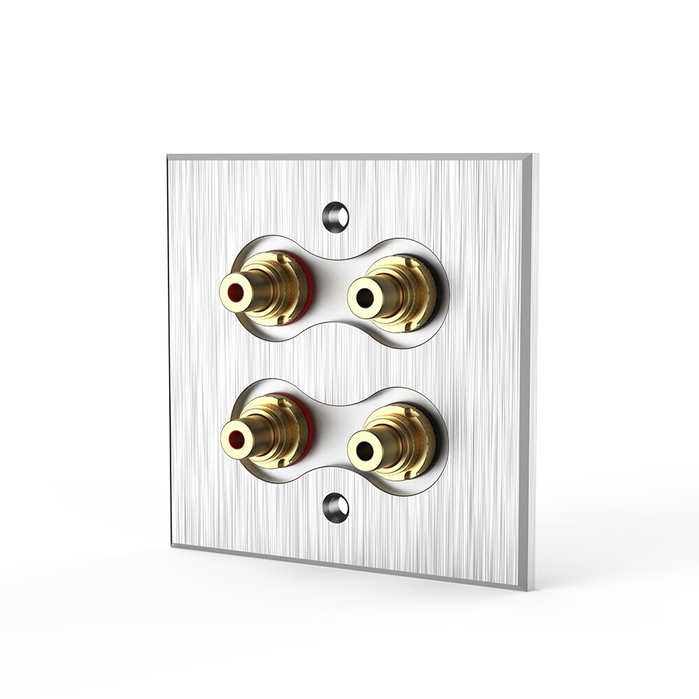 Audio Terminal Panel 5.1 System 86 Banana Female Wall Plug Y Socket Binding Post