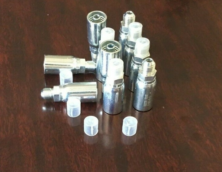 10 PK MJ-08-08 Hydraulic Hose Crimp Fittings 1/2" x #8 Male JIC HY, U Series