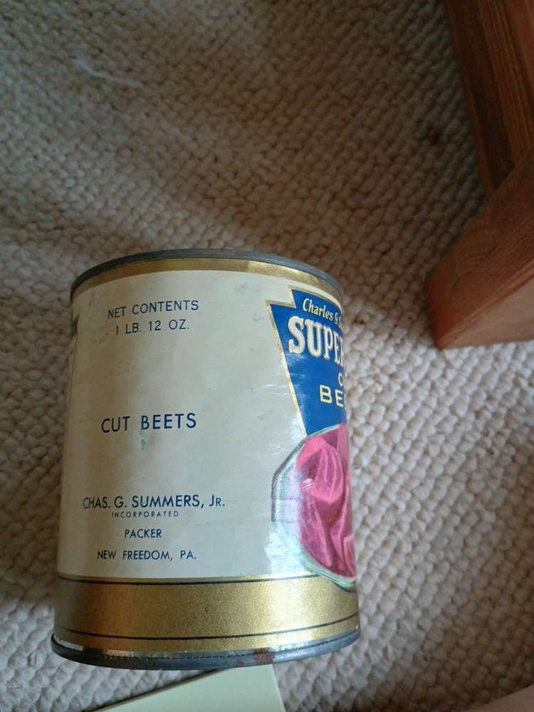 Empty Superfine Cut Beets Can