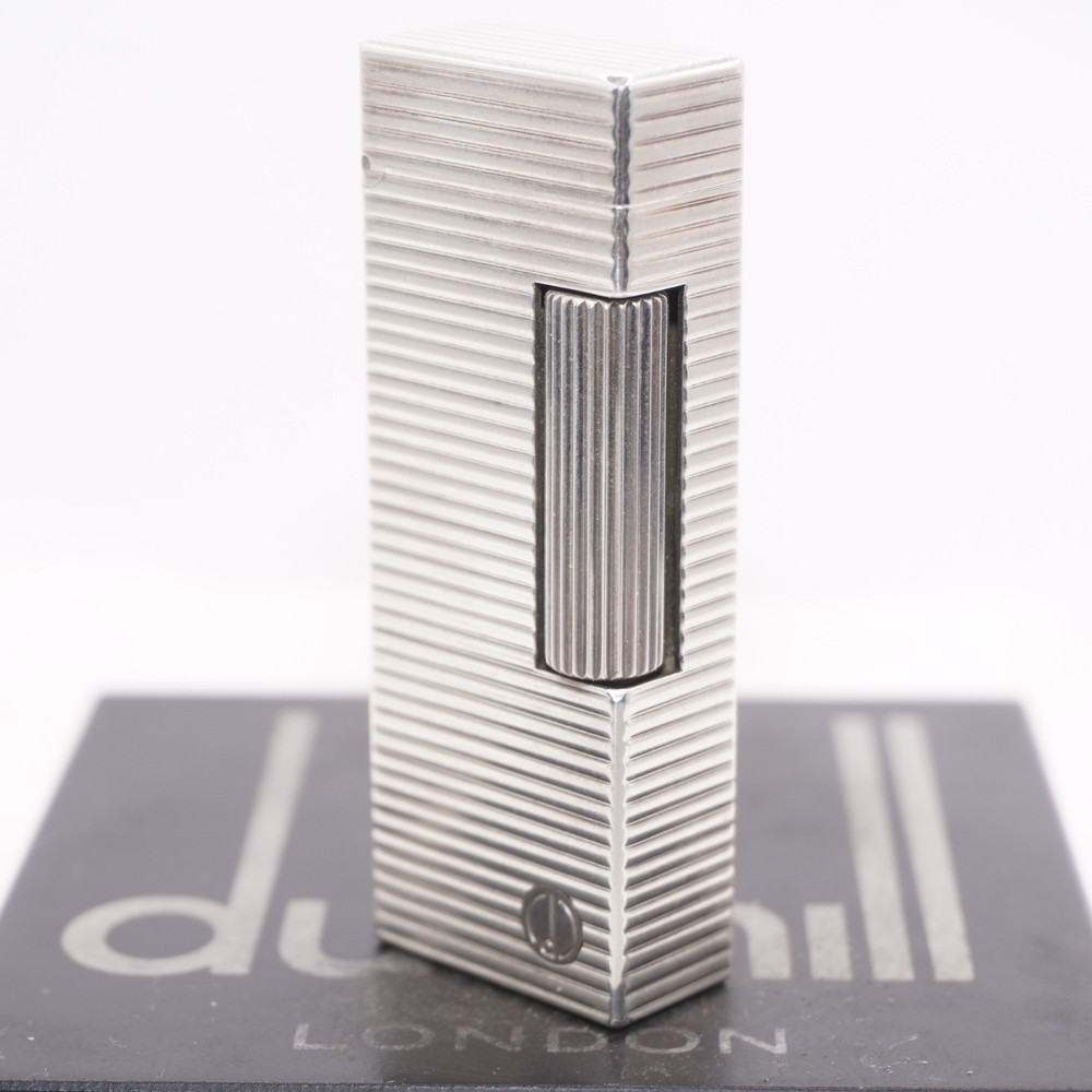 Dunhill Lighter Silver Horizontal stripe