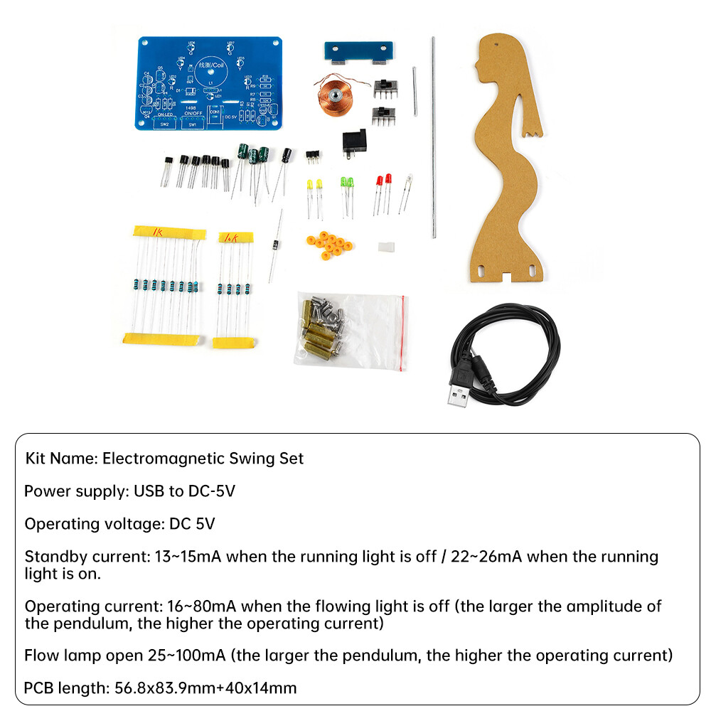 DIY LED Electronic Swing Kit Electromagnetic Swing Induction Teaching Welding