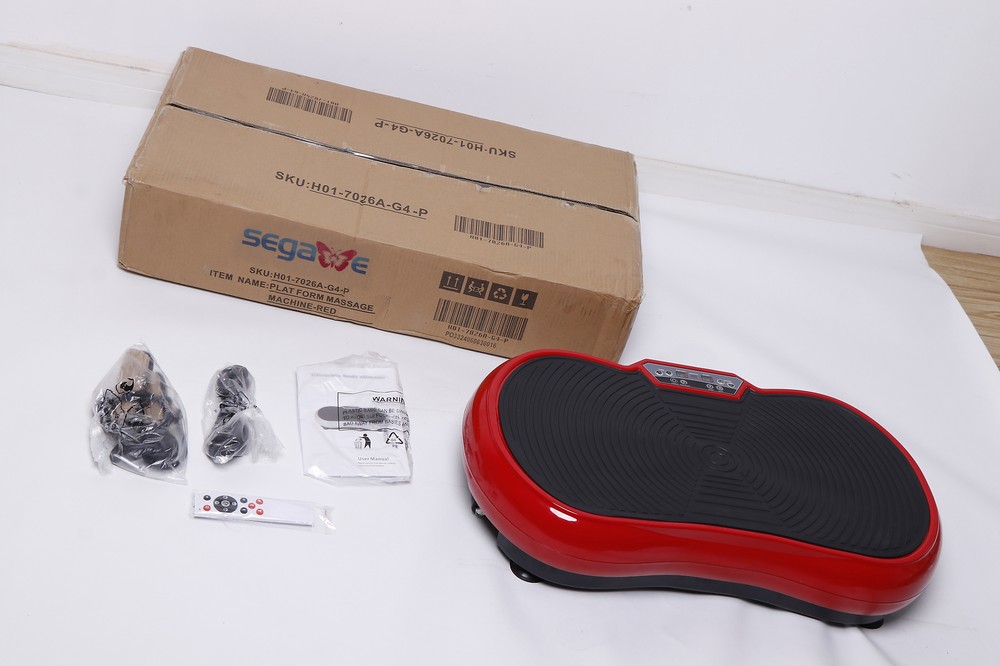 Vibration Plate Exercise Machine Home Gym Workout 5 Programs W/ Bluetooth Red