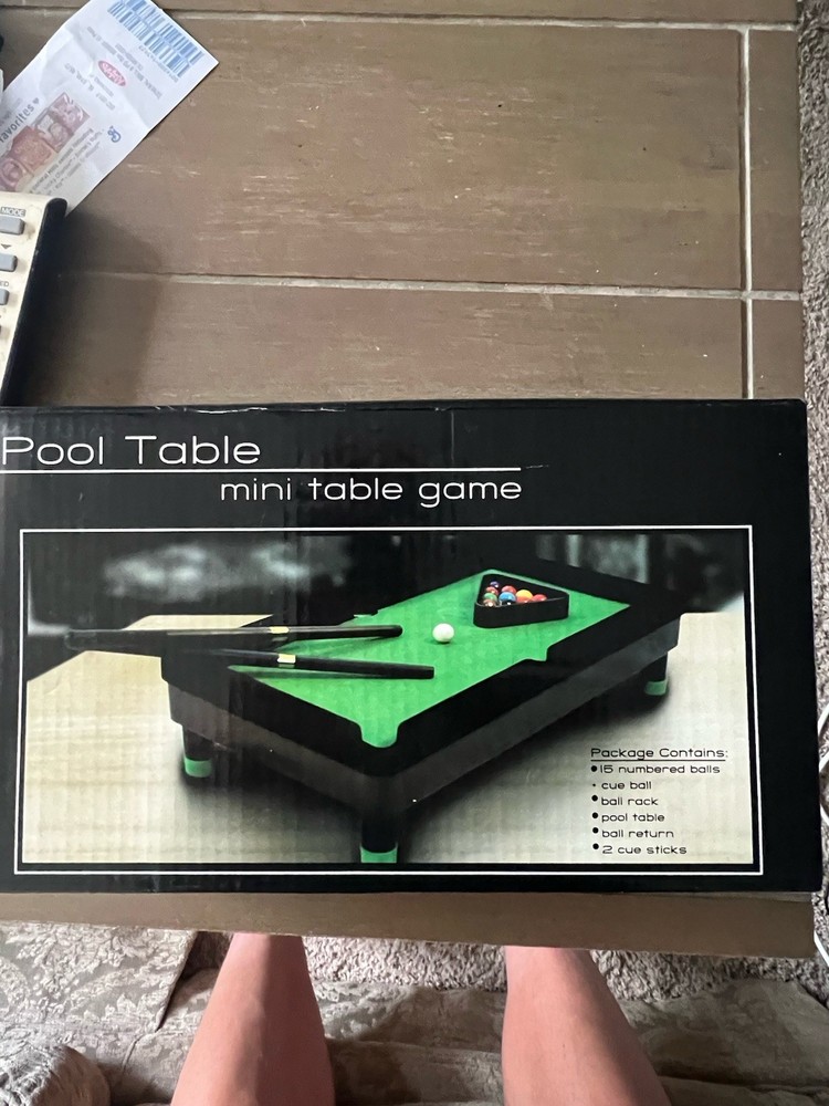Pool Table Mini Table Game [missing 1 Ball]
