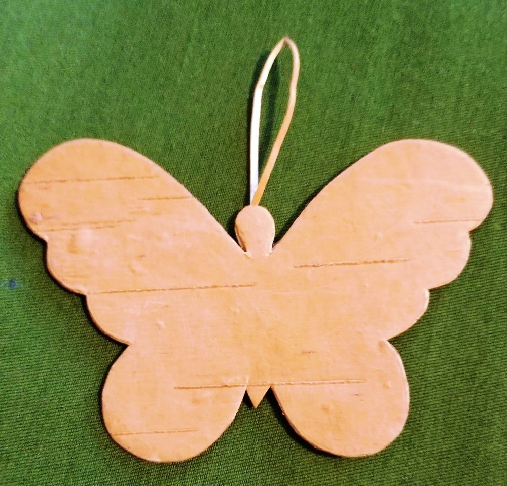 Very Nice 3" Leather Crafted Butterfly Hanger Decor