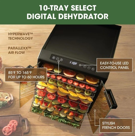 BRAND NEW Excalibur Electric Food Dehydrator 10-Tray / Model: DH10SSC13 FAST SHP