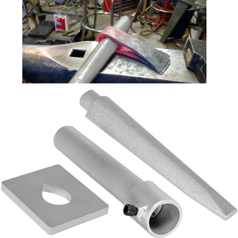 Blacksmith Tomahawk Drift Set Forging Axe Hammer Eye Drift Tool w/Handle Plate