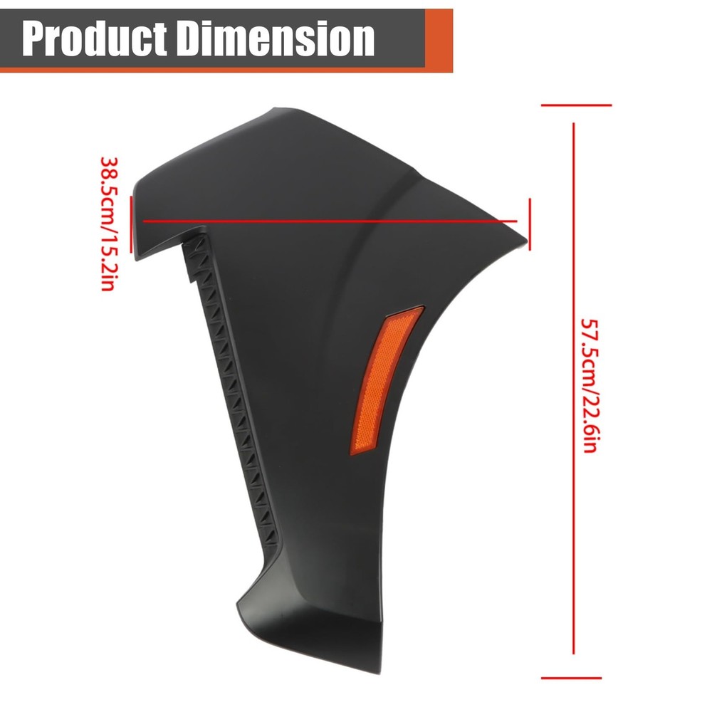 Front Bumper Extension End Left Right with Side Marker for Frontier 2022-2024