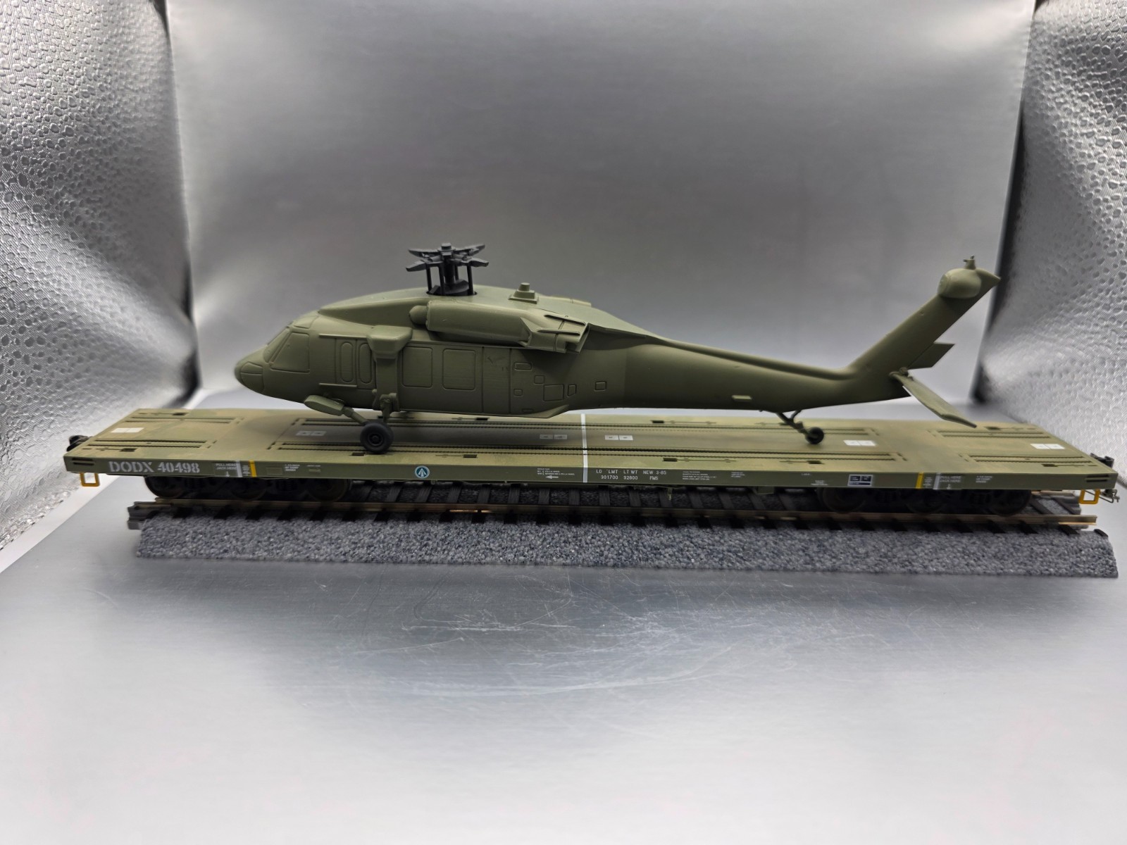 HO Scale 1:87 Sikorsky UH-60 Blackhawk Helicopter Trainload - US Army - OD Green