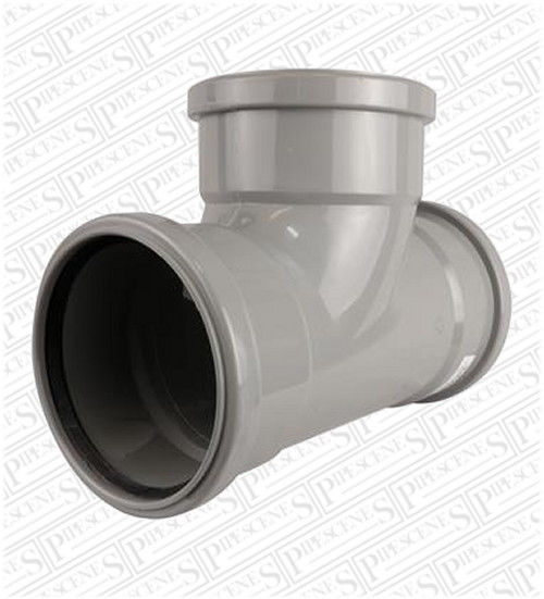Soil Pipe 110mm Tee Branch - Light Grey