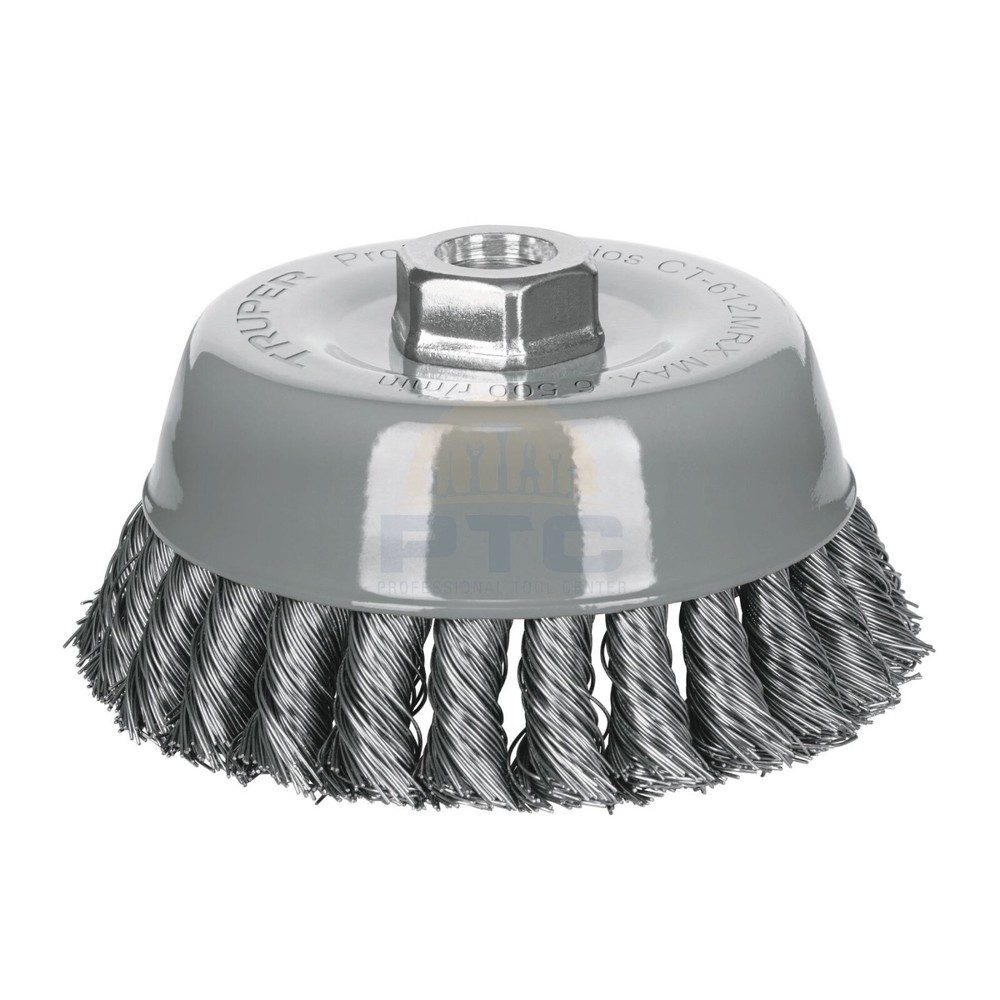 Truper CT-612MRX Carding cup 5" thick braided wire, Multi-thread