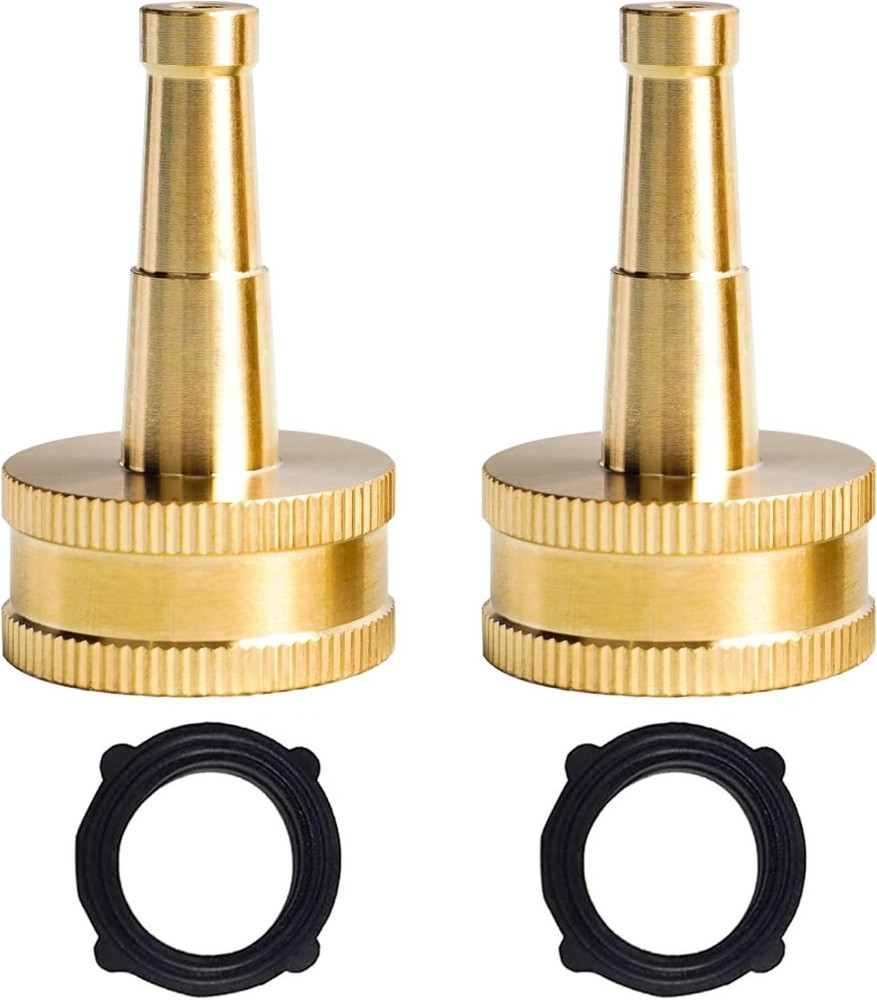 Versatile 2-Pack Jet Nozzles for Cleaning & Watering - Solid Brass Construction