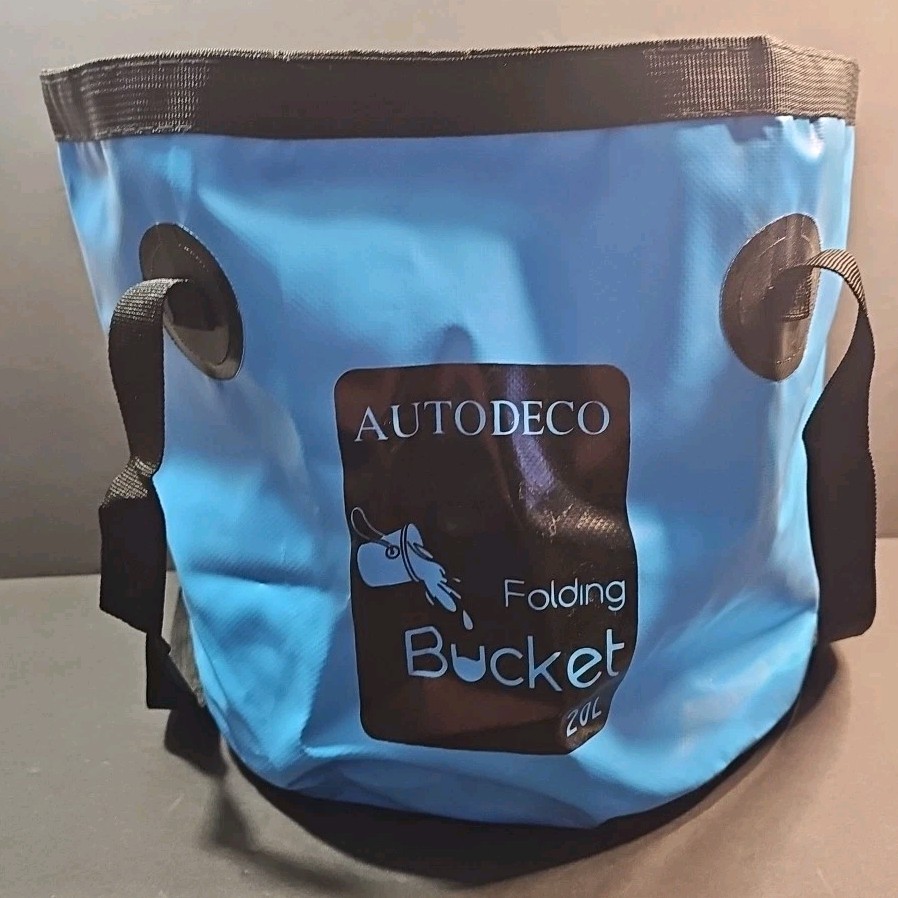 20 Liter Collapsible Bucket Folding Water Container Handle Wash Basin Camp Farm