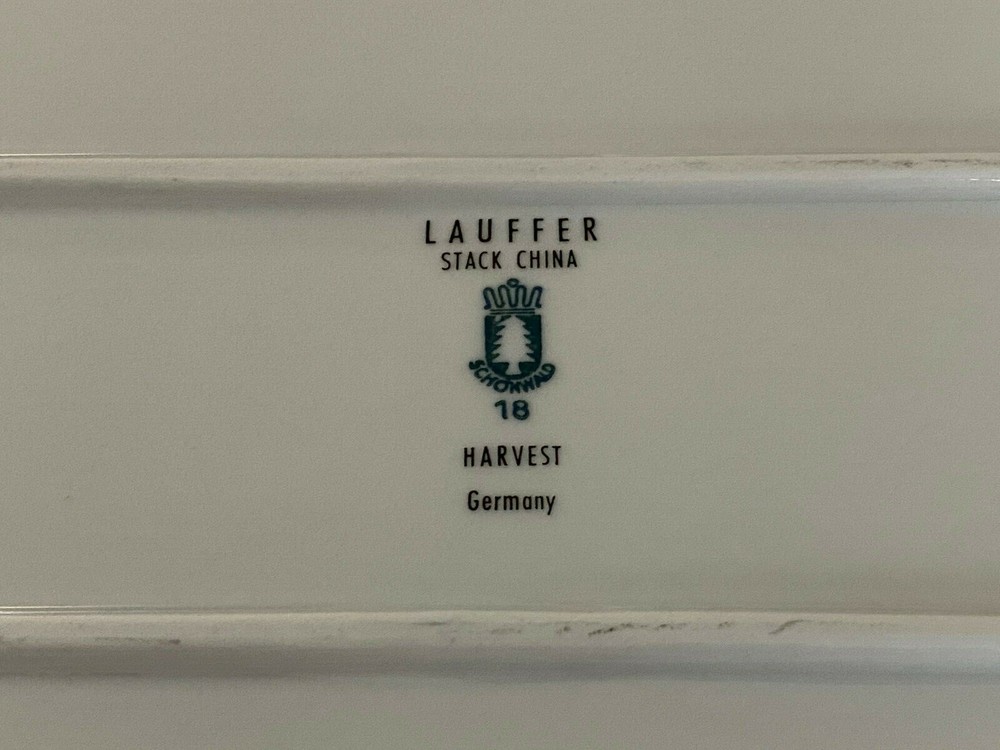 Lauffer Stack China Harvest Germany Handled Rectangle Serving Tray Platter