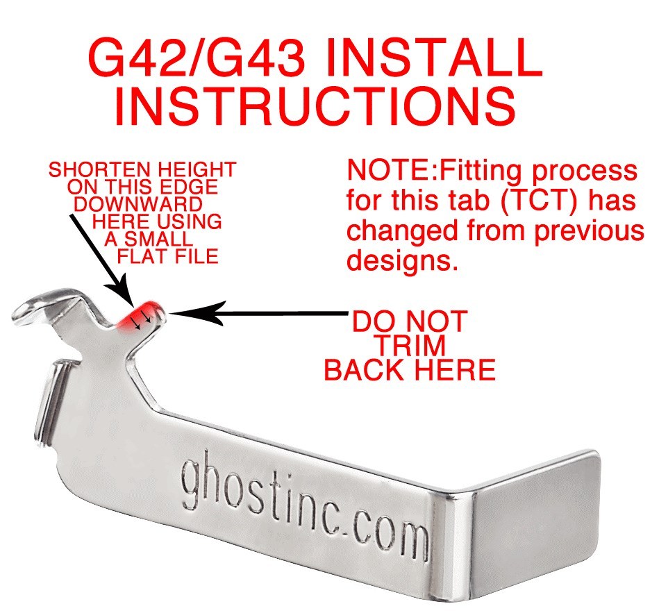 Ghost PRO Self Defense Target 3.0 lbs Trigger Connector for Glock 42 43 43X 48