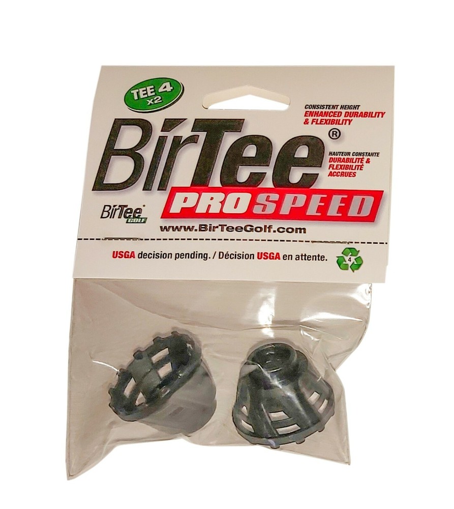 BirTee Pro Golf Tees - Size #4 (1") - 2 Tees Per Pack - For Winter/Simulators