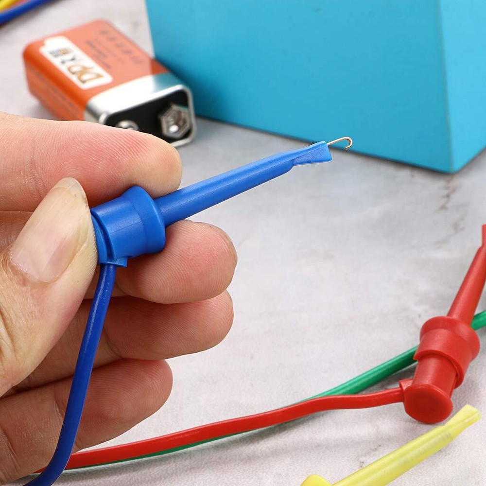 39" Multimeter Test Lead Set,5 PCS Stackable Banana Plug to Test Hook Wire Cable