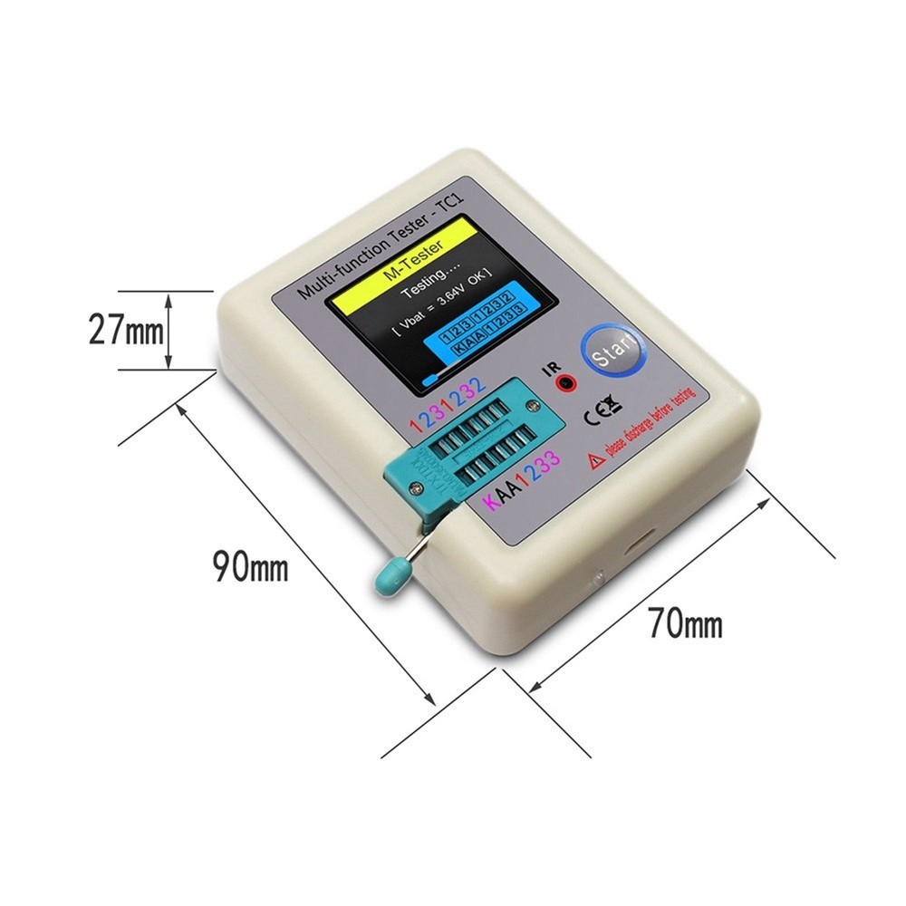 -TC1 TC1 Display Multifunctional TFT Backlight Transistor Tester for Diode8784