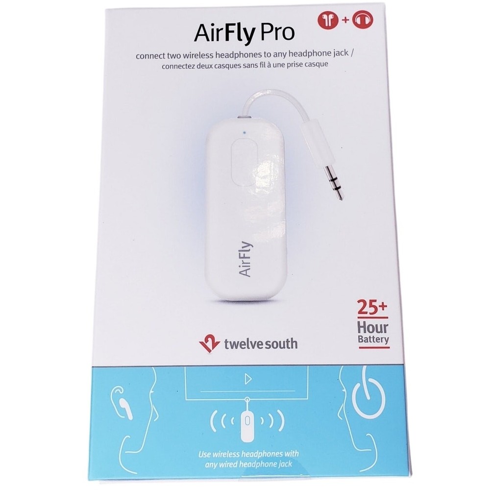 NIB Airfly Pro by Twelve South Wireless Audio Adapter Bluetooth 25+ Hour Battery