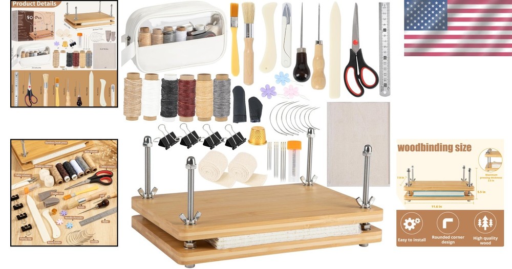 50-Piece Bookbinding Set for Artists - Versatile Tools & Comprehensive Guide