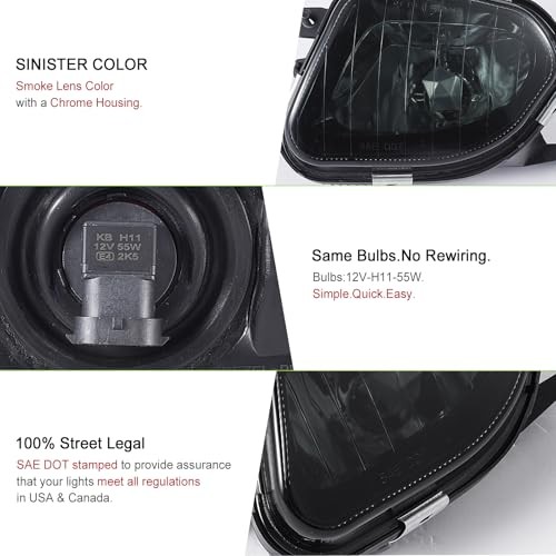 Fog Lights for Mercedes-Benz E280 E300 E320 E350 E500 E550 E55 AMG All Smoke