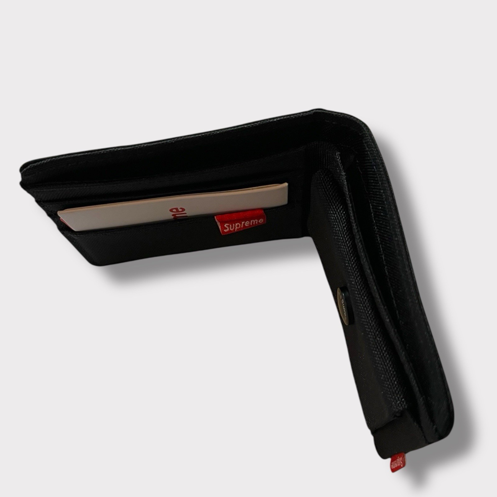 Supreme Wallet With Coin Pocket Pouch NEW DEADSTOCK Black Color Bifold