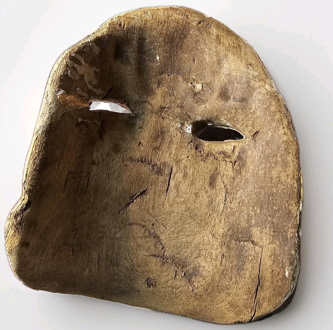 Vintage Wooden Snake Man Animal Mask Mexican Folk Art Hand Carved Hand Painted