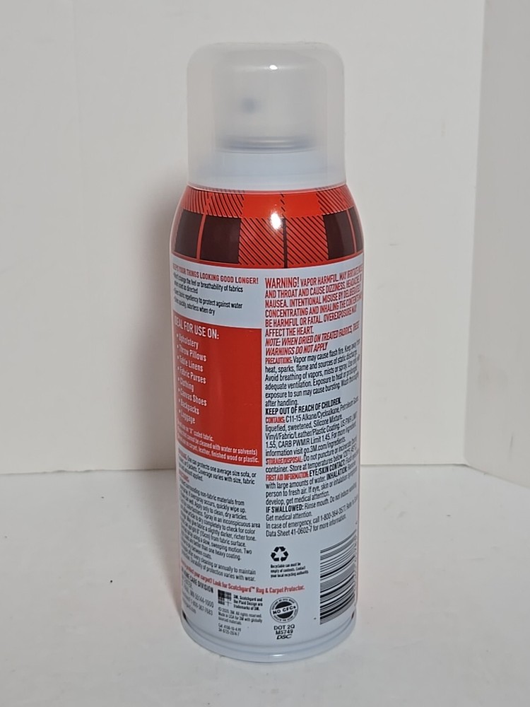 3M Scotchgard Transparent Fabric Water Shield Dries Clear & Oderless 10 oz