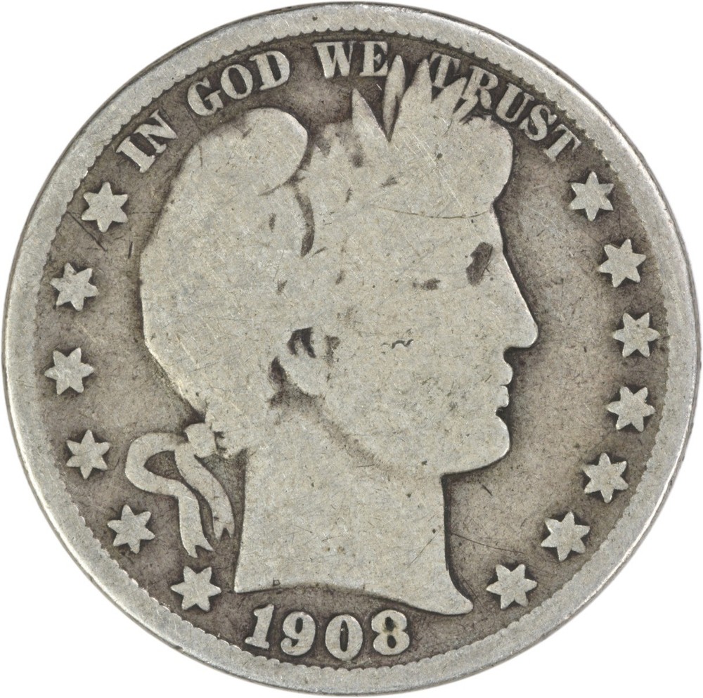 1908-S Barber Silver Half Dollar G Uncertified #502