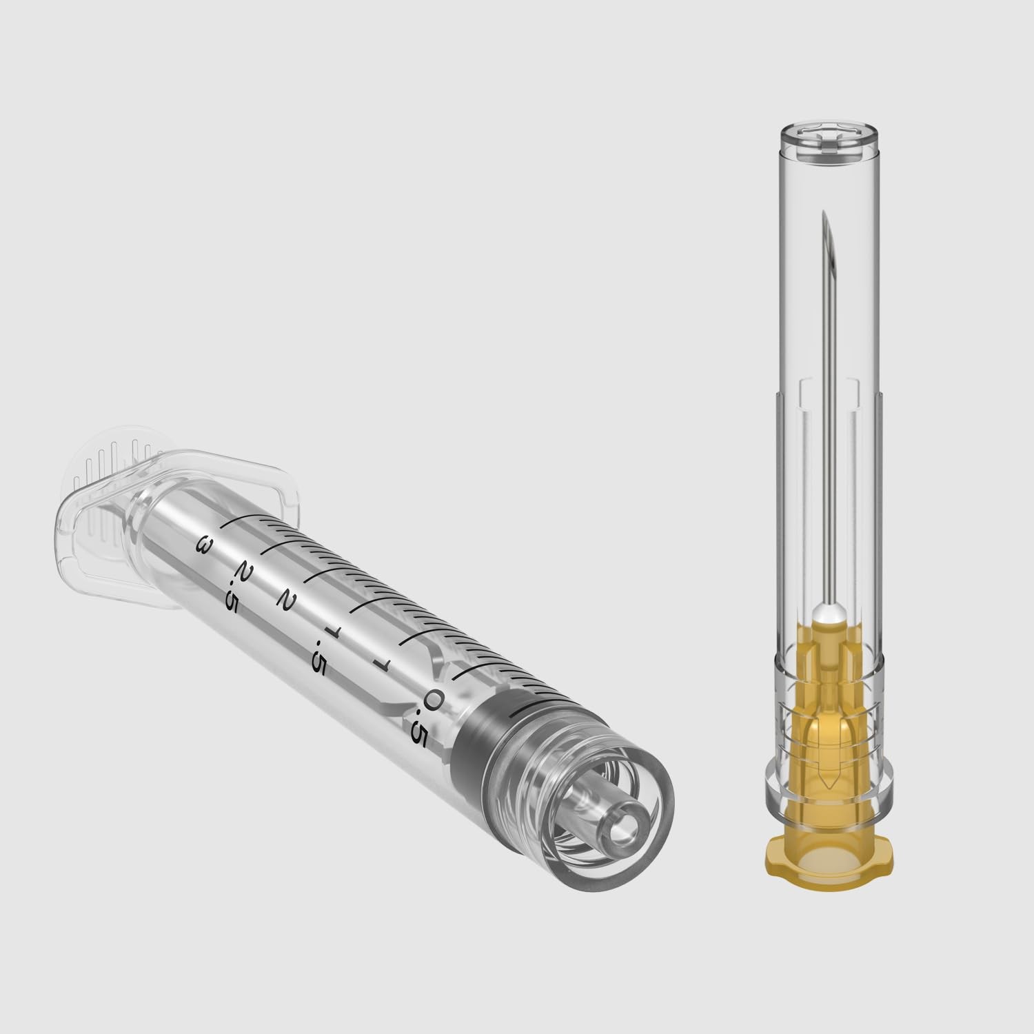 25 Gauge 1 inch Needle with Syringe(30 Pack) , 3ml Luer Lock 25G /1inch