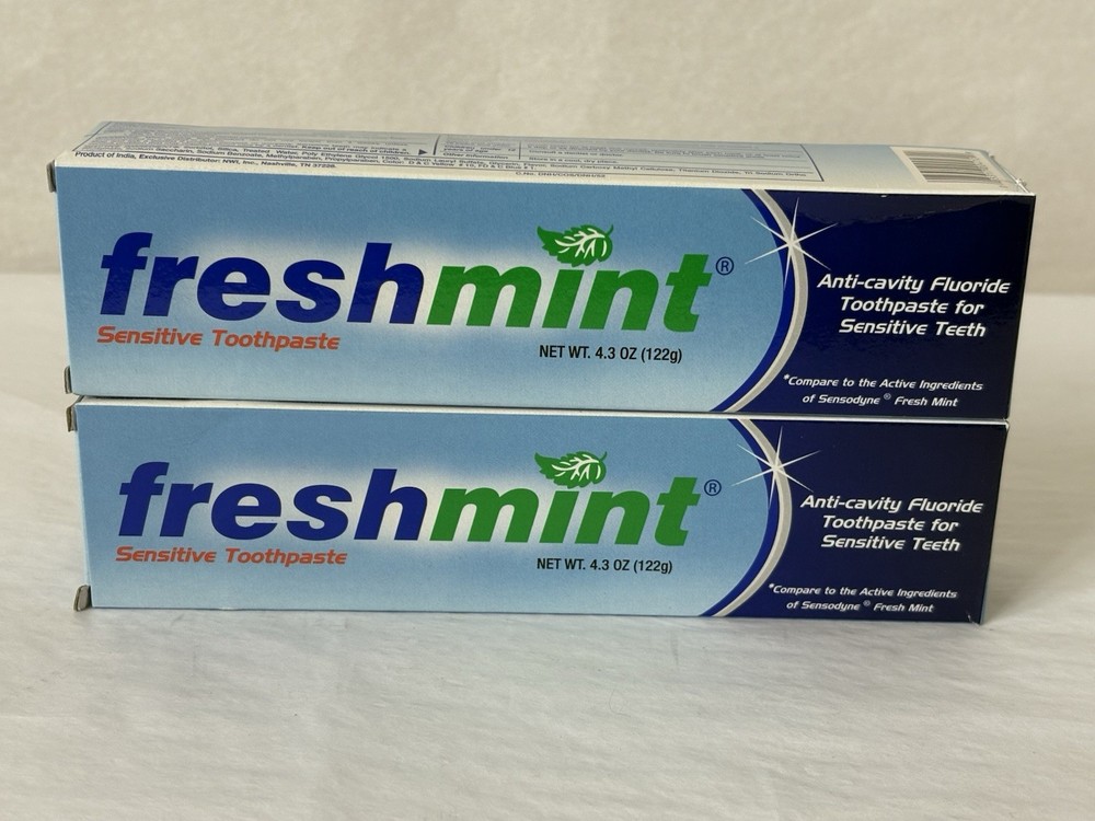New Freshmint Flavor 4.3 oz Sensitive Toothpaste 2-PACK (SH8)