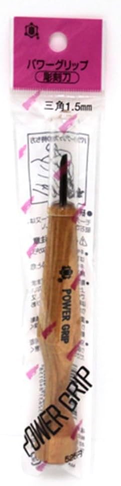 Mikisyo Mikisho Power Grip Chisel Triangular 0.06 inch Small, Black, Brown