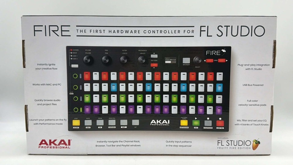 Akai Professional Fire Hardware Controller for FL Studio Fruity Fire ~ Mac & PC