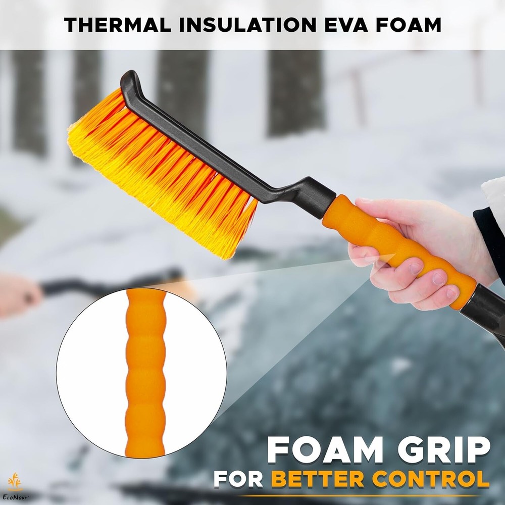 17" Snow Brush & Ice Scraper for Car Windshield