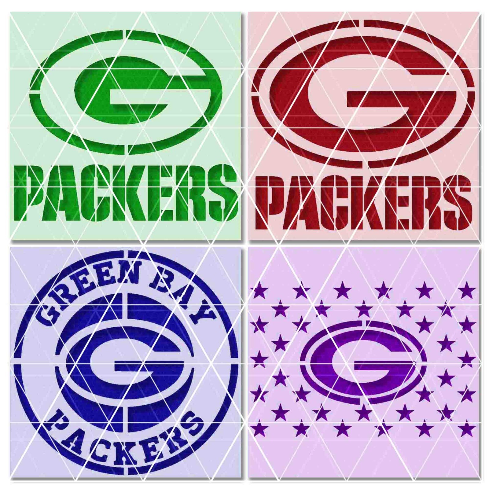 Green Bay Packers Custom Reusable 10 mil Stencil with Free Shipping