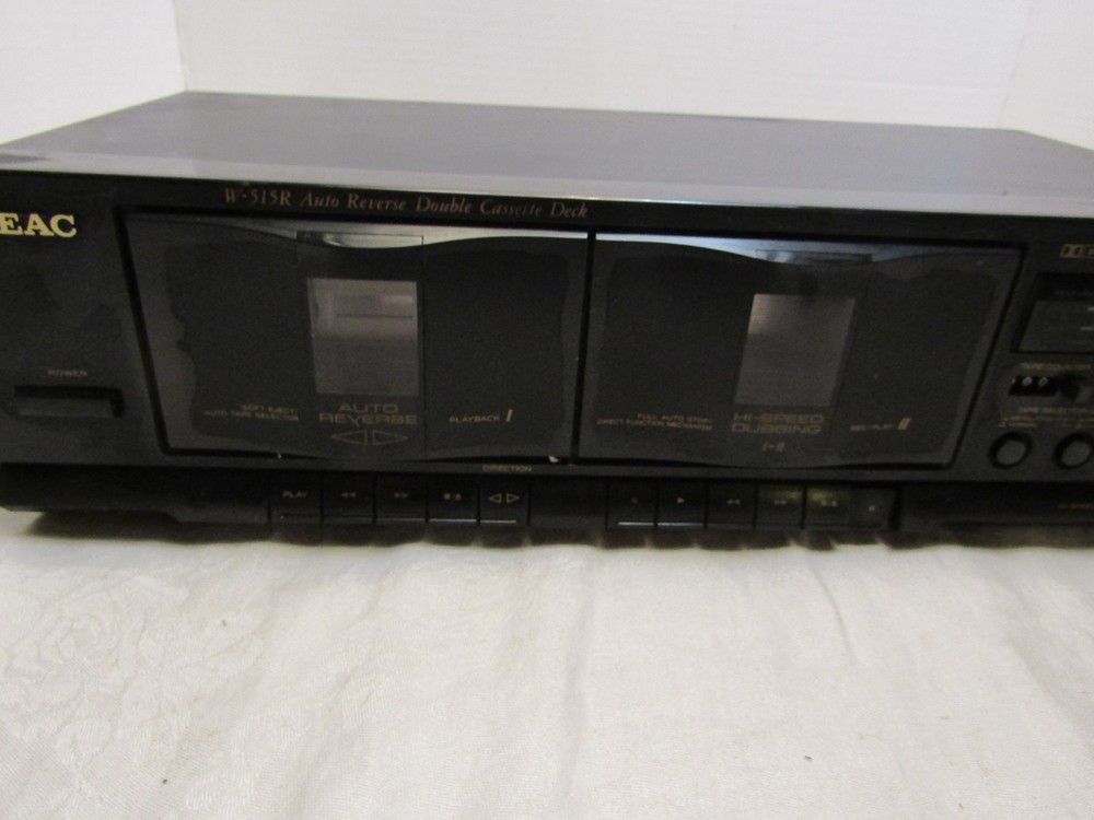 TEAC W-515R Auto Reverse Double Stereo Cassette Deck Tested and Working
