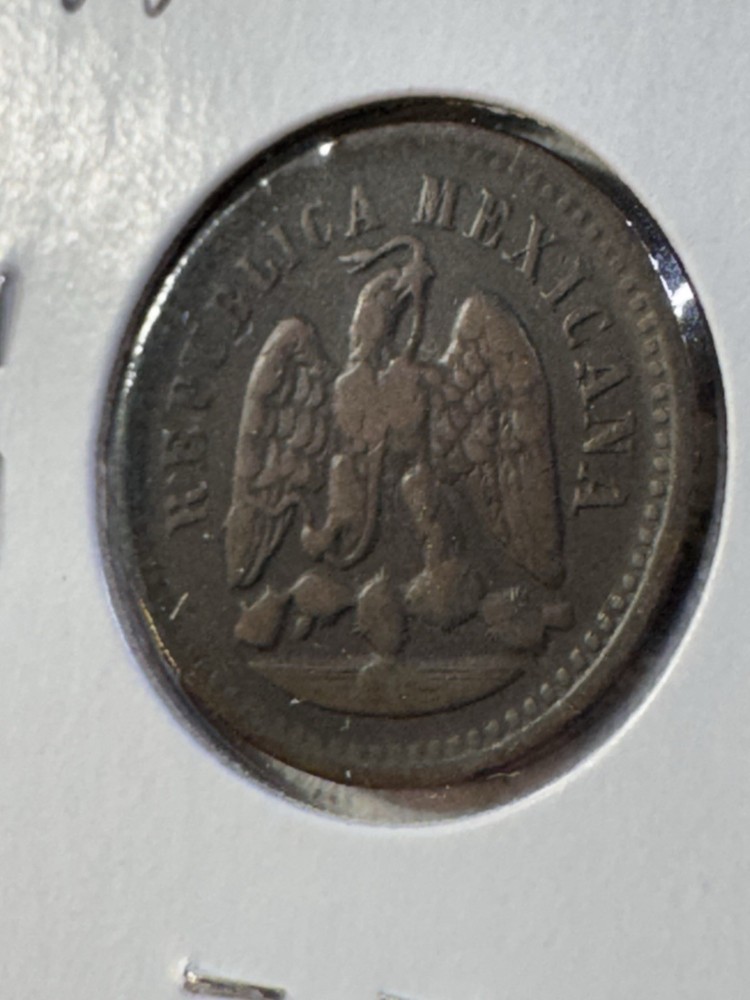 1897-Mo Mexico 1 Centavo Copper Coin