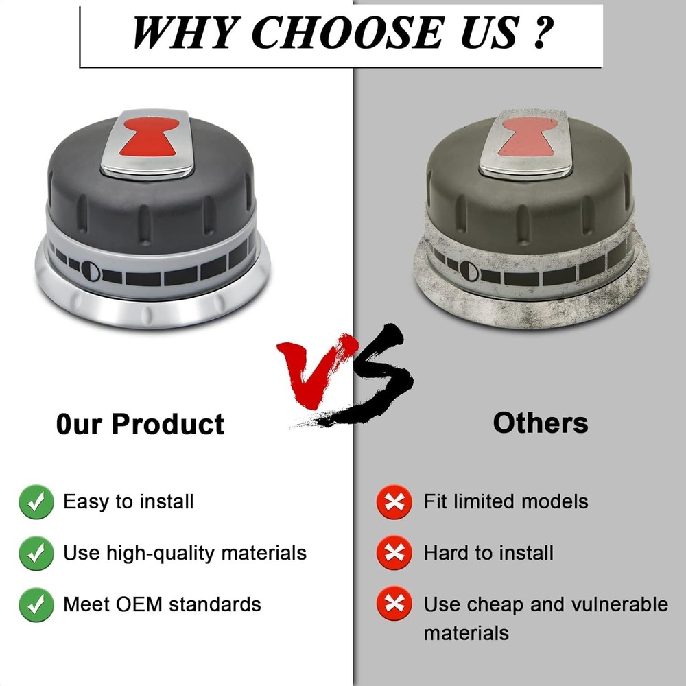 3PCS Gas Grill Burner Knobs Compatible with Weber Genesis 300 Series (2011-2016)