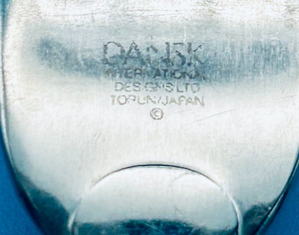 Dansk CORDON Solid Serving Spoon 9 1/2" Stainless Flatware LOVE KNOT Torun JAPAN