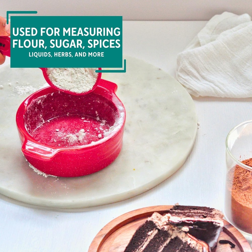 4Pc Nested Measuring Cups Set, Red