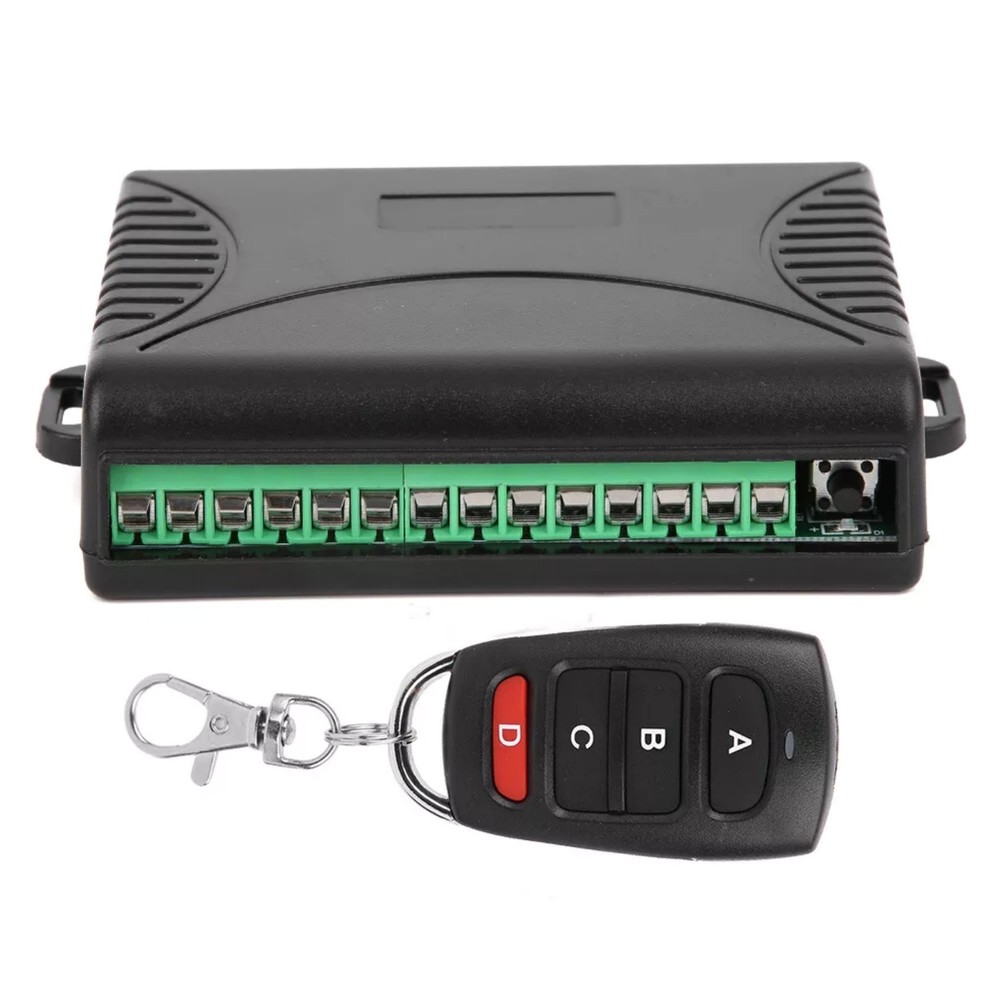 Receiver+Transmitter 4 Channel Remote Control Relay Switch Light Controller