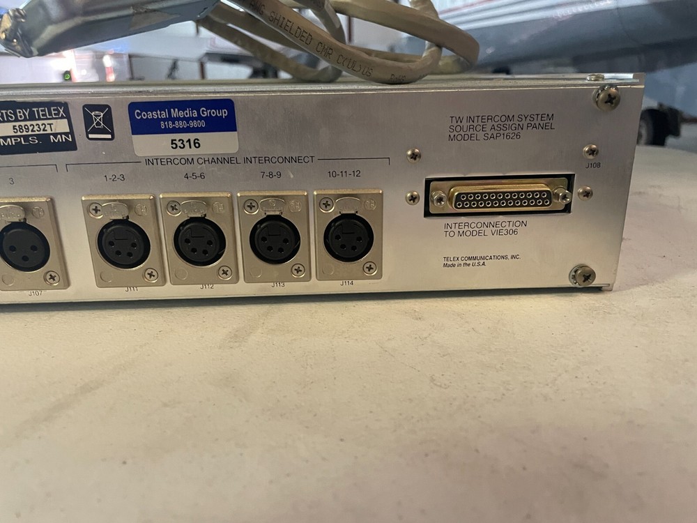 Telex RTS Systems SAP1626 TW Intercom System Source Assign Panel